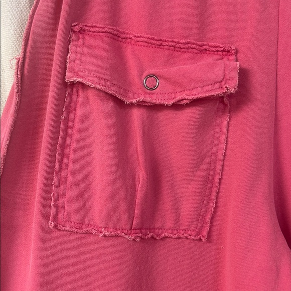 Easel Raspberry Wide Leg Cargo Pants - Picture 3 of 5